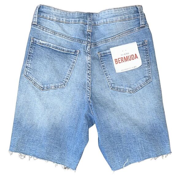 Celebrity Pink Bermuda Hi-Rise Denim Jean Shorts 3/26 NWT - Picture 6 of 8